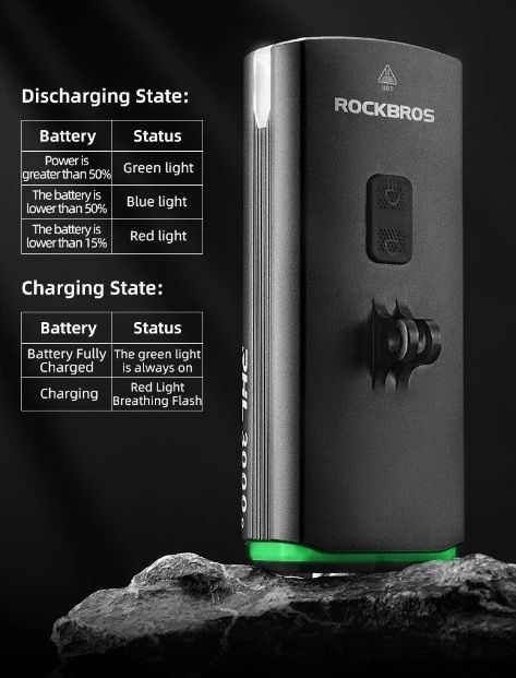ROCKBROS RHL3000 Fahrradlicht 3000 Lumen wasserdicht MTB Rennrad Fahrradzubehör wiederaufladbar Aluminium