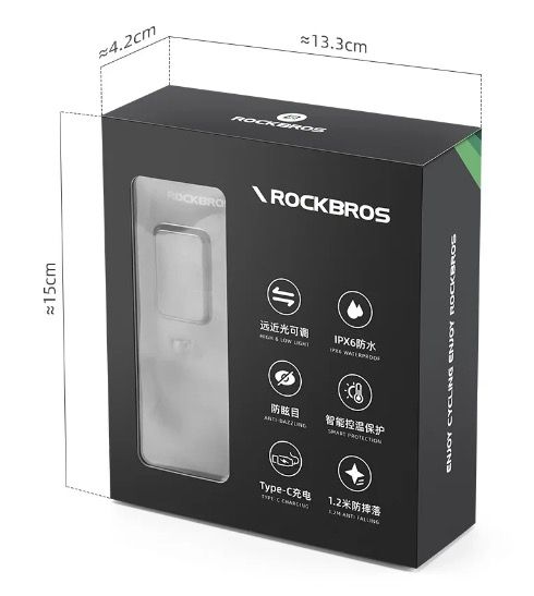 ROCKBROS RHL3000 Fahrradlicht 3000 Lumen wasserdicht MTB Rennrad Fahrradzubehör wiederaufladbar Aluminium