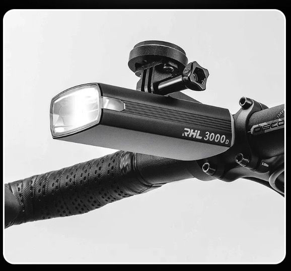 ROCKBROS RHL3000 Fahrradlicht 3000 Lumen wasserdicht MTB Rennrad Fahrradzubehör wiederaufladbar Aluminium