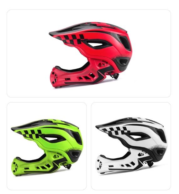 ROCKBROS Kinder Fahrradhelm Abnehmbarer Vollvisierhelm Jugend Schutzausrüstung Abenteuersport