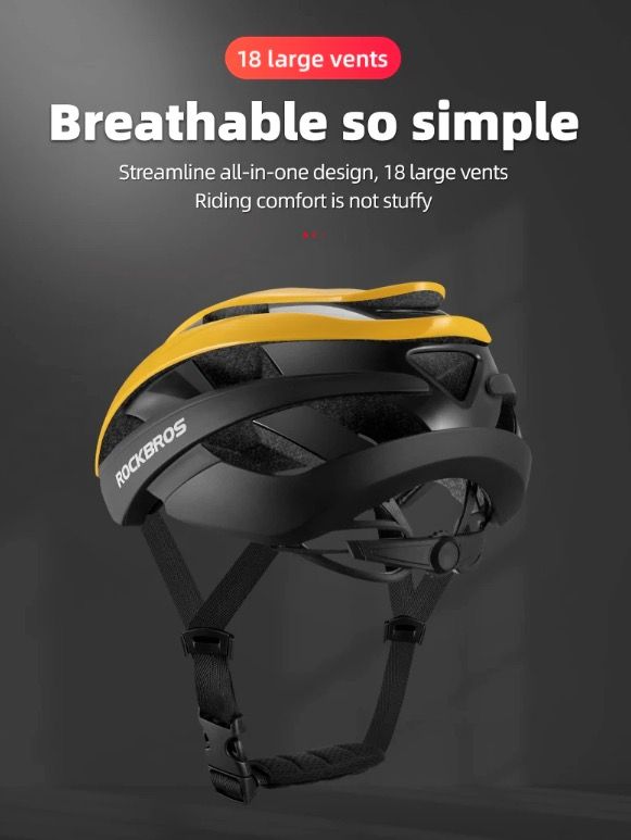 ROCKBROS Fahrradhelm Ultralight Cycling Helm Anti-Schweiß-Technologie Stoßfest für Outdoor-Sport