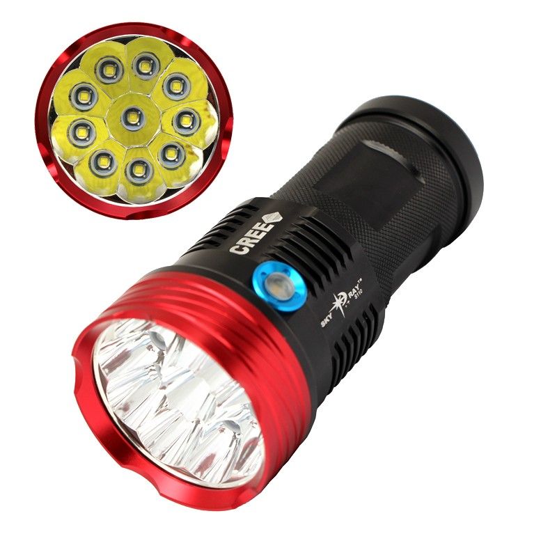 Sky Ray S110 10T6/U2 10000-Lumen LED-Taschenlampe mit robustem Design für vielseitige Outdoor-Camping- und Notfalleinsätze