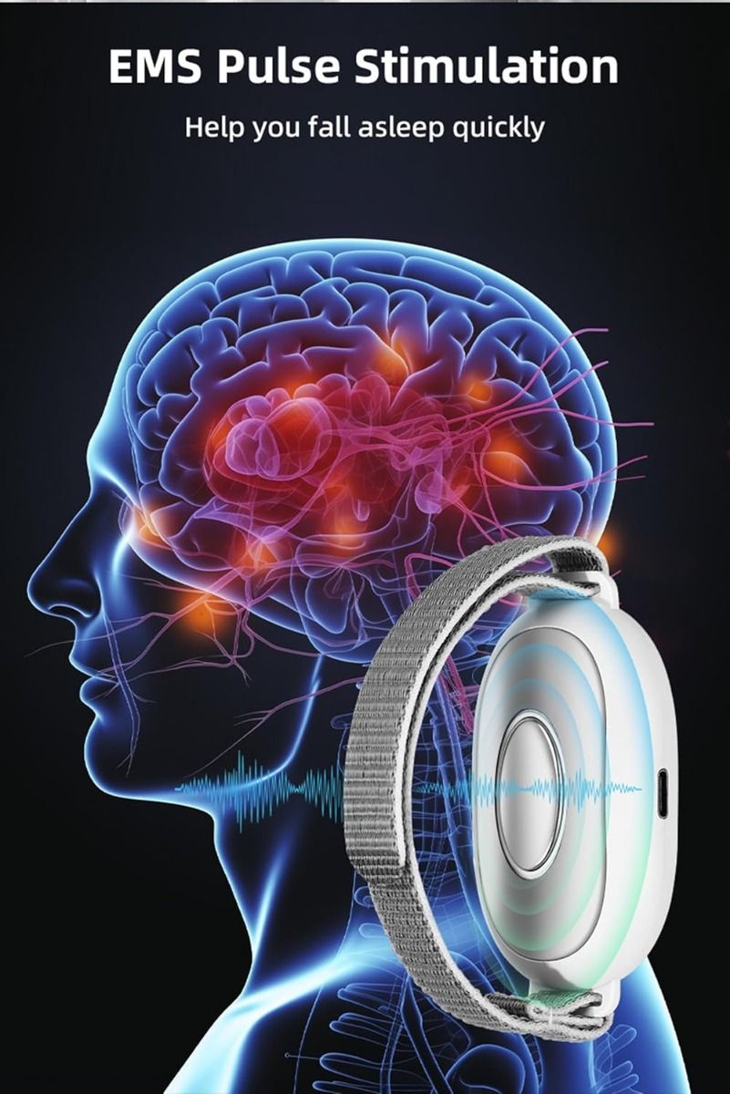 Intelligentes Schlafgerät, Schlafhilfegerät Handgerät mit niederfrequentem Puls von Mikrostrom Schlafmaschine Schlaflosigkeitslinderung Angsthilfe Schlafhilfe