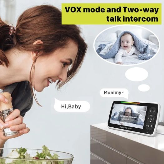 5 Zoll Baby Monitor Kamera SM650 Babysicherheit HD 720P Tragbarer Video Monitor mit langer Akkulaufzeit