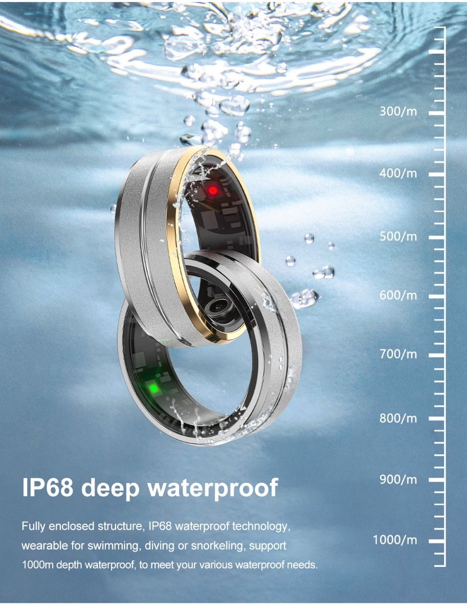 Multifunktionaler smarter Ring, Wearable-Technologie mit Herzfrequenz- und Schlafqualitäts-Tracking, stilvolles Accessoire