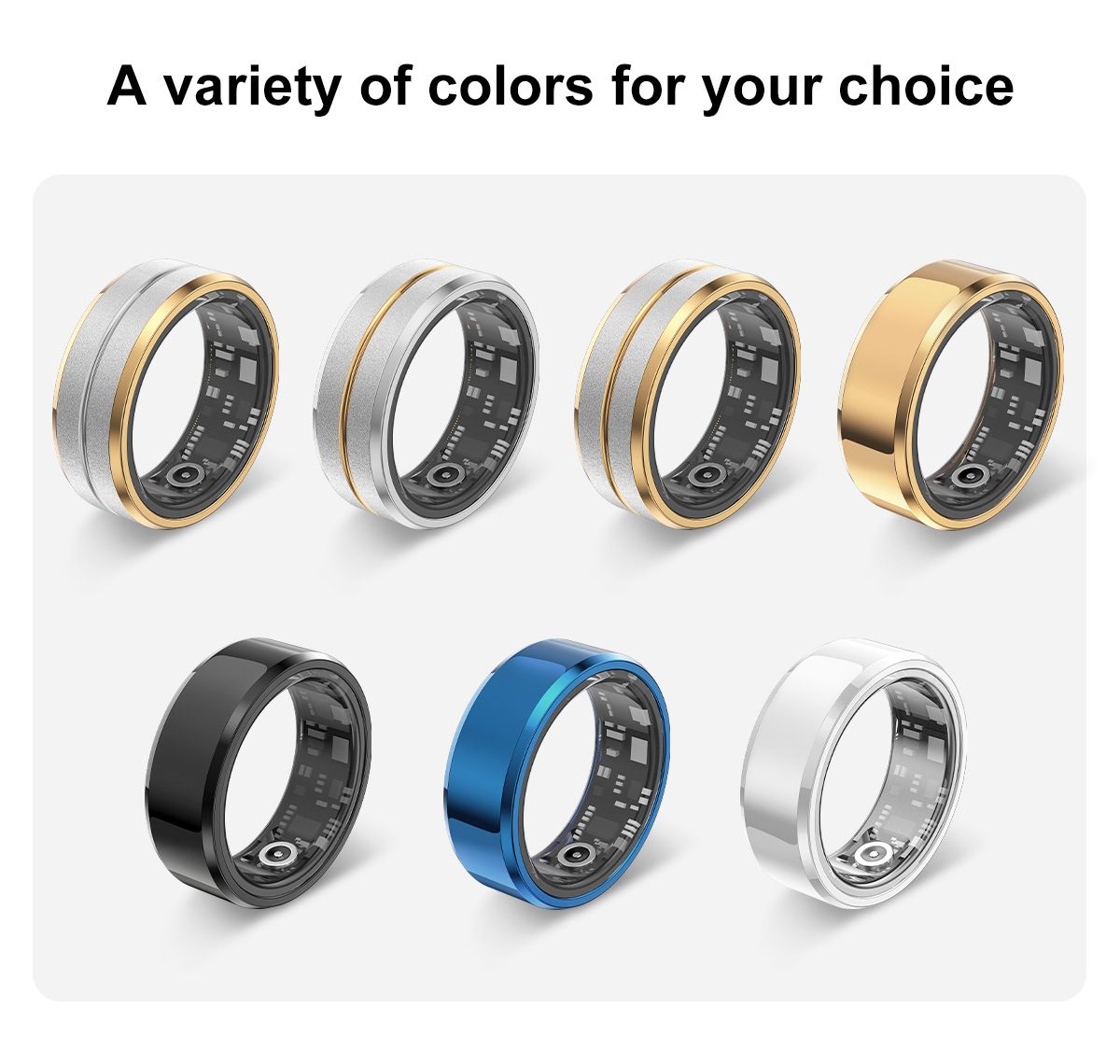 Multifunktionaler smarter Ring, Wearable-Technologie mit Herzfrequenz- und Schlafqualitäts-Tracking, stilvolles Accessoire