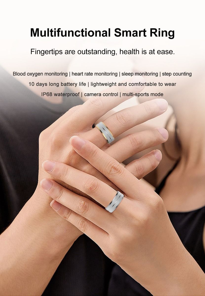 Multifunktionaler smarter Ring, Wearable-Technologie mit Herzfrequenz- und Schlafqualitäts-Tracking, stilvolles Accessoire