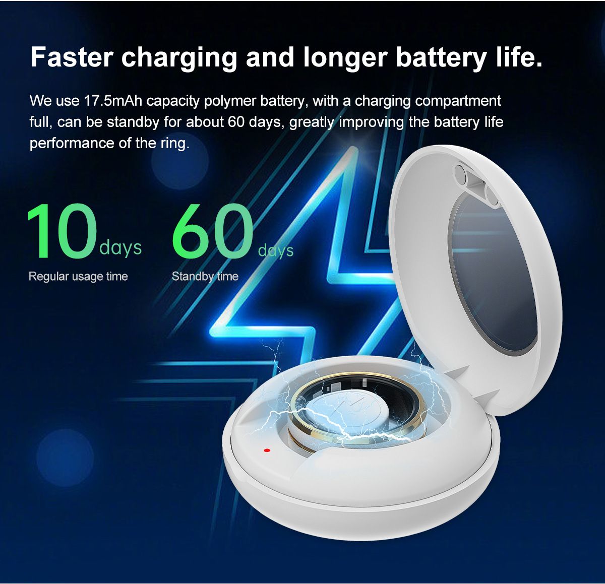 Multifunktionaler smarter Ring, Wearable-Technologie mit Herzfrequenz- und Schlafqualitäts-Tracking, stilvolles Accessoire
