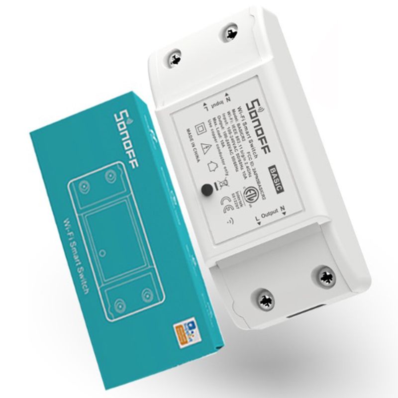 SONOFF Basic R2 Wifi-Schaltmodul mit Sprachsteuerung für Smart Home Beleuchtung, kompatibel mit Alexa und Google