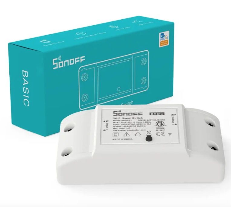 SONOFF Basic R2 Wifi-Schaltmodul mit Sprachsteuerung für Smart Home Beleuchtung, kompatibel mit Alexa und Google