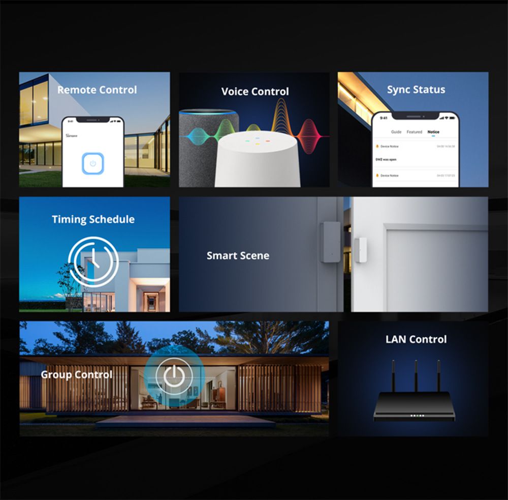 SONOFF Basic R2 Wifi-Schaltmodul mit Sprachsteuerung für Smart Home Beleuchtung, kompatibel mit Alexa und Google