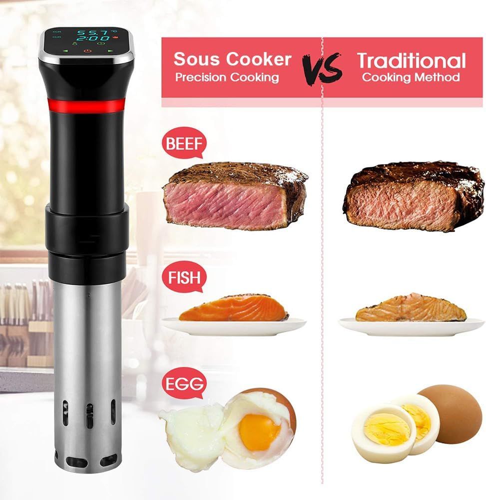 Verbessern Sie das Kochen zu Hause mit dem Sous-Vide-Präzisionskocher – perfekt gegarte Gerichte jedes Mal.