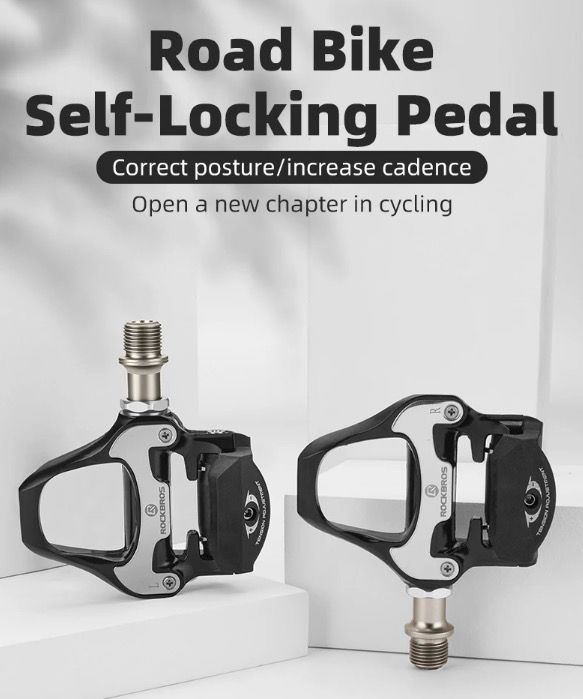 ROCKBROS SPD-SL Rennradpedale, ultraleichte Aluminium-Selbstverriegelungs-Fahrradpedale für verbesserte Stabilität