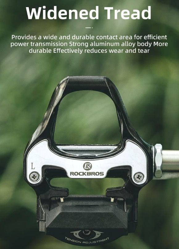 ROCKBROS SPD-SL Rennradpedale, ultraleichte Aluminium-Selbstverriegelungs-Fahrradpedale für verbesserte Stabilität
