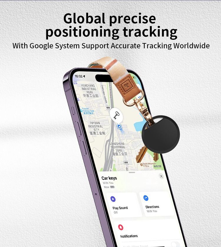 Bluetooth Tracker Tags for Luggage, 4-Pack, Android & Google Find My Device, Replaceable Battery