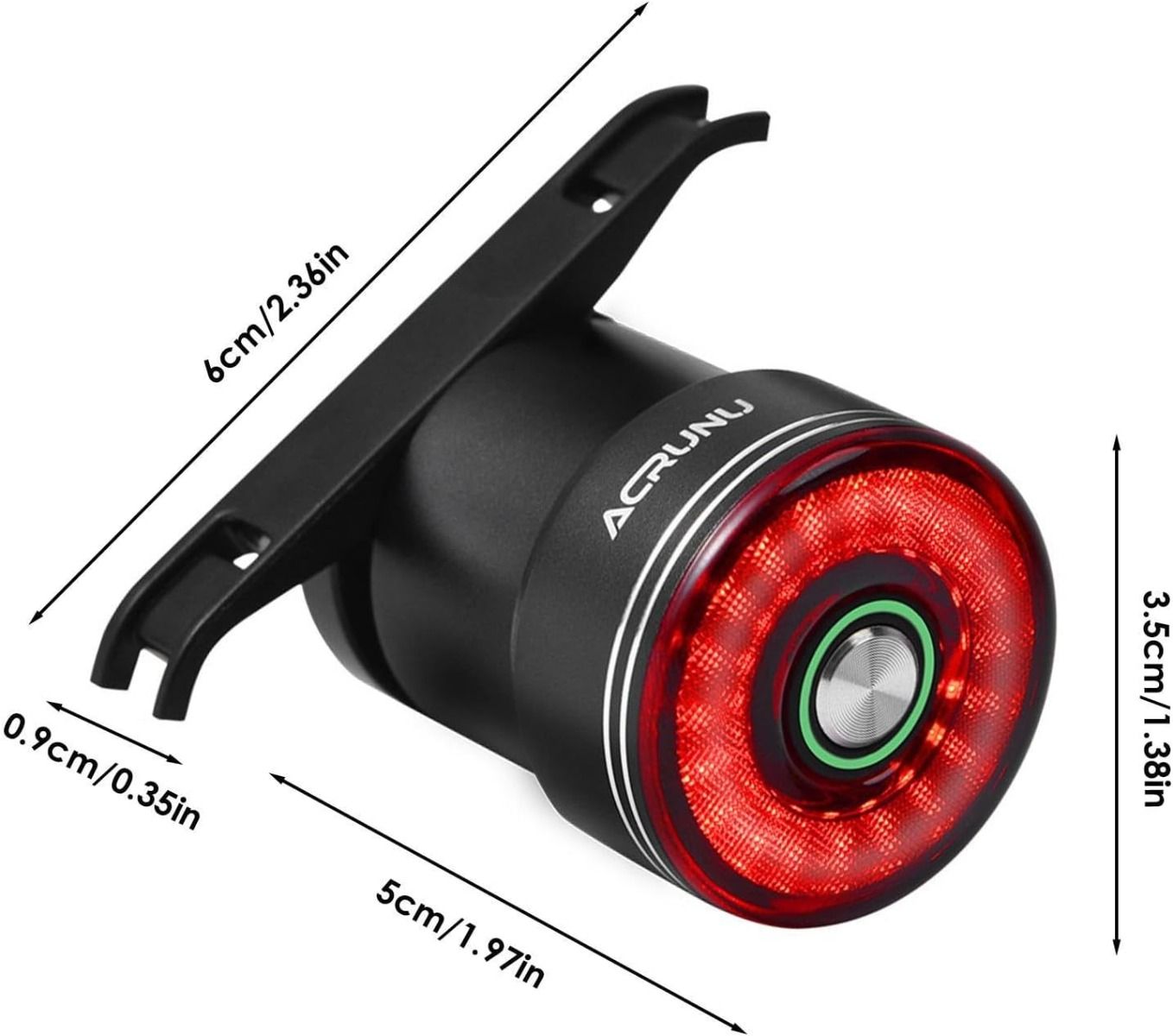 Smartes Fahrrad-Rücklicht mit Bremsinduktion, Fahrrad-Rücklicht für Sattelstütze, wasserdicht, USB-Aufladung, Fahrrad-Rücklicht