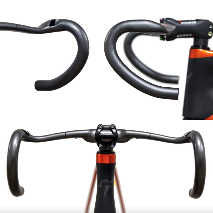 Rennrad-Rennlenker, vollständig aus Carbonfaser, komplett interne Kabel, 31,8 mm nach außen gewinkelte Drop-Bars für Gravel-Bike-Lenker