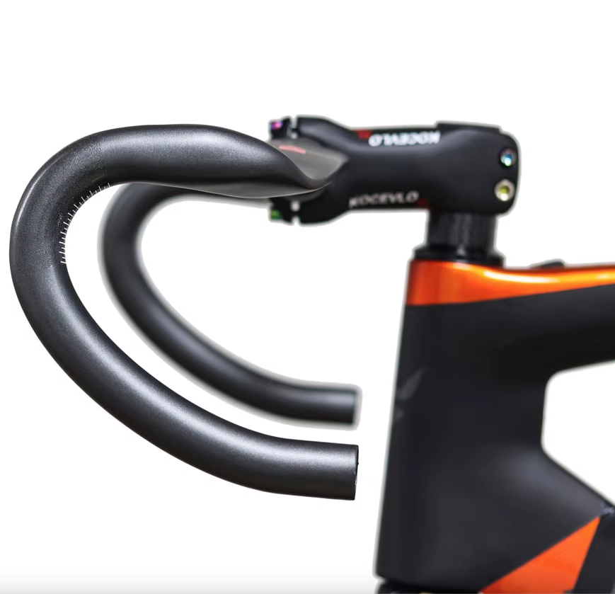 Rennrad-Rennlenker, vollständig aus Carbonfaser, komplett interne Kabel, 31,8 mm nach außen gewinkelte Drop-Bars für Gravel-Bike-Lenker