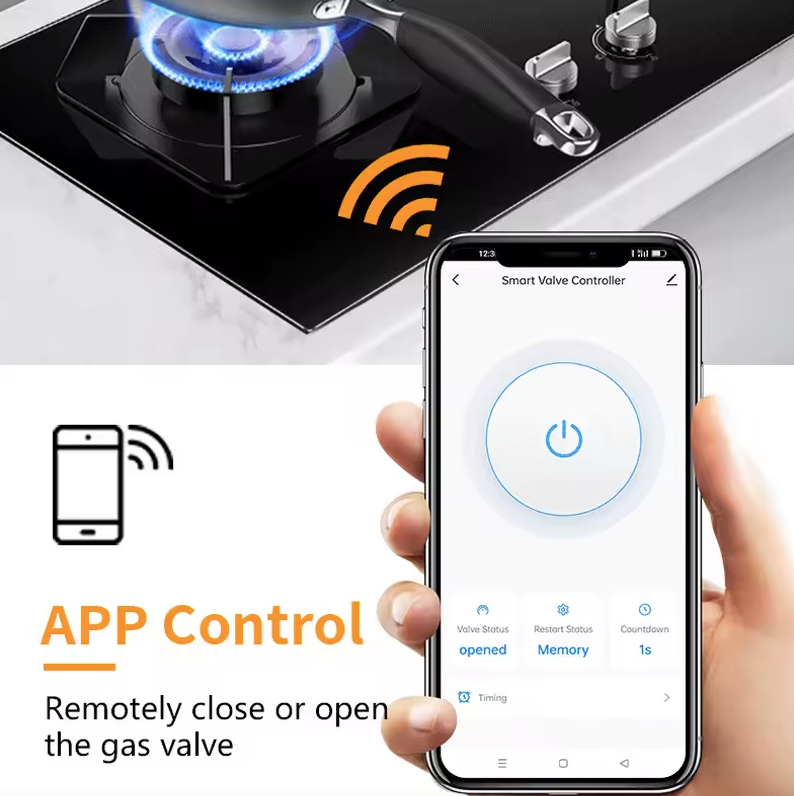 Tuya WiFi Wasser-Ventil Gas-Absperr-Kugelhahn Timer Smart Wasserhahn Steuerung Fernbedienung Manipulator Unterstützung