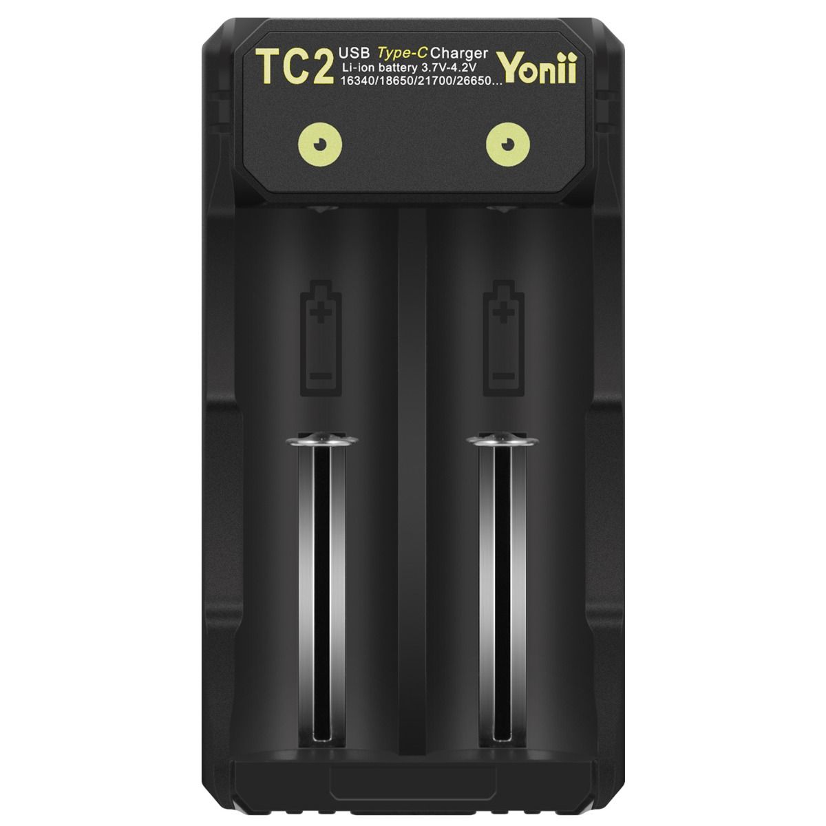 TC2 USB Type-C Ladegerät Schnellladung 4.2V für 18650 21700 Li-Ionen-Akkus Doppelanschlüsse für Outdoor-Ausrüstung