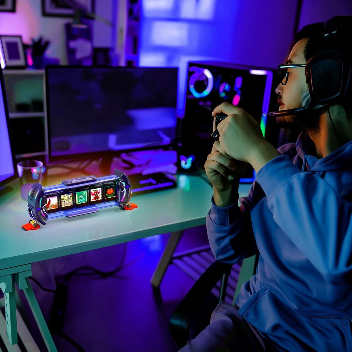 Hol dir das Divoom Times Gate: Cyberpunk Wecker mit Pixel Art, RGB LED, WLAN & Finanz-Dashboard!