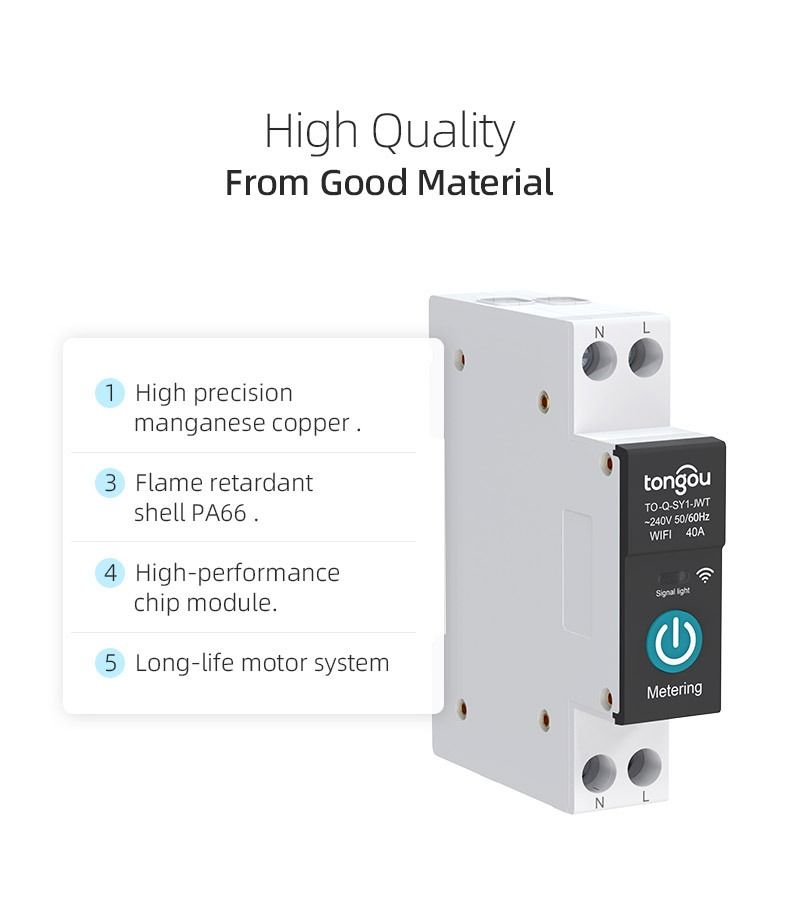 TUYA WIFI Smart Circuit Breaker für Smart Home kabelloser Fernschalter per APP TONGOU