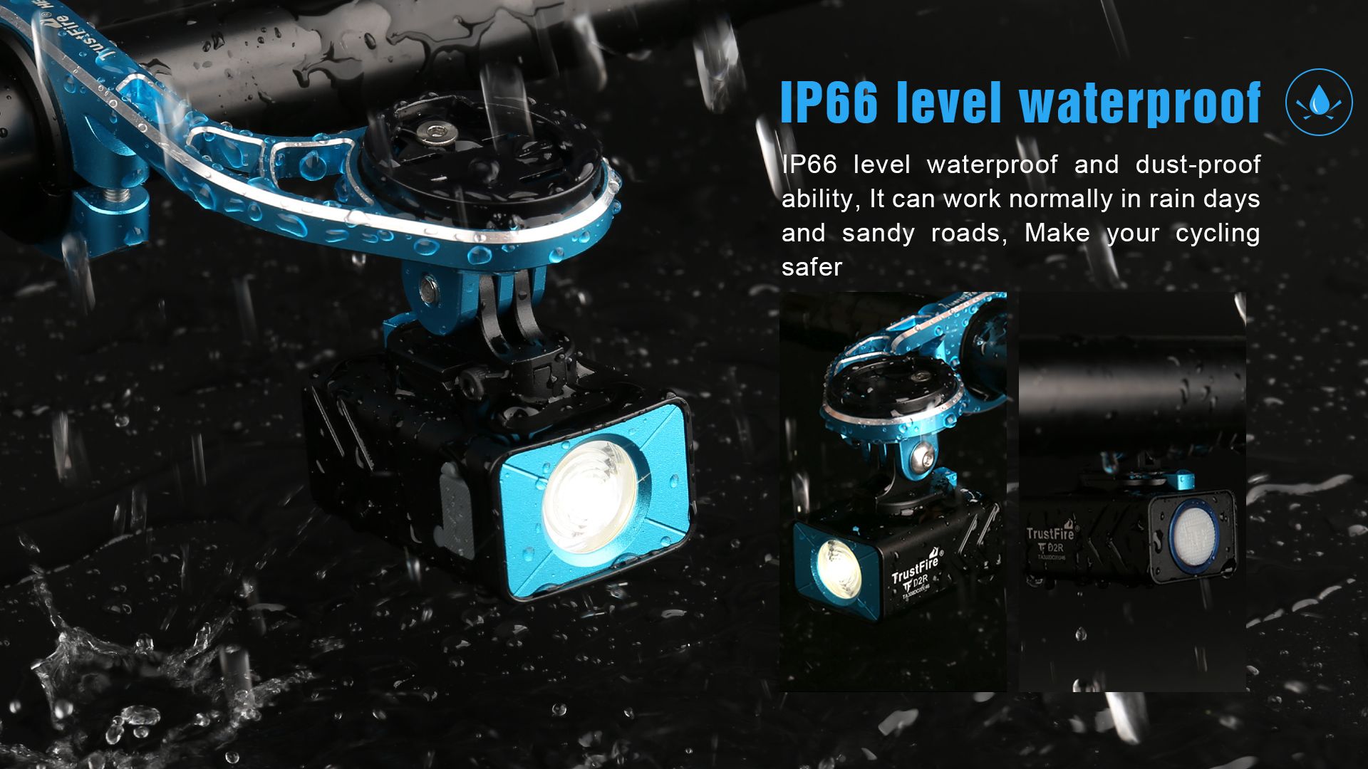 TrustFire D2R Fahrradlicht 450LM wasserdichtes Frontlicht Type-C wiederaufladbare Fahrradleuchte für Sicherheit und Sichtbarkeit