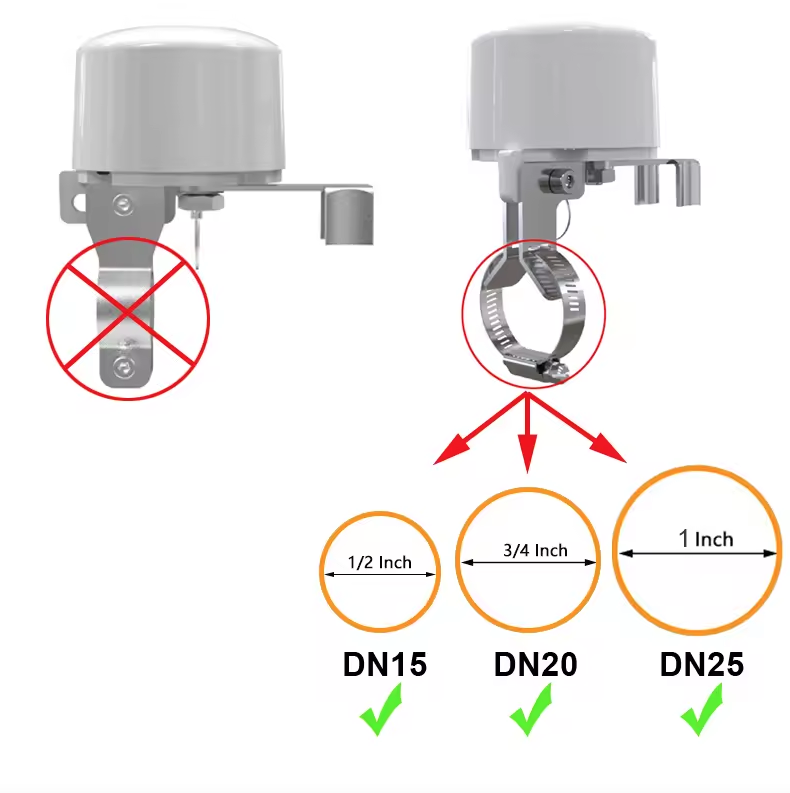 Tuya WiFi Wasser-Ventil Gas-Absperr-Kugelhahn Timer Smart Wasserhahn Steuerung Fernbedienung Manipulator Unterstützung