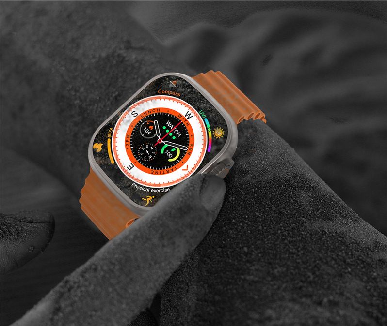 49 mm Smartwatch Ultra 9 Bluetooth-Anruf NFC Kompass GPS-Routenverfolgung IP68 Smartwatch
