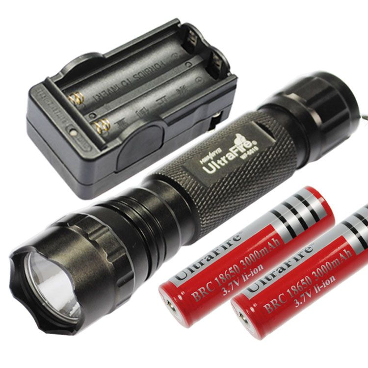 Multicolor UltraFire 501B LED Taschenlampe 1300 Lumen 5 Modi Wiederaufladbar Outdoor Taktiklicht Campingausrüstung