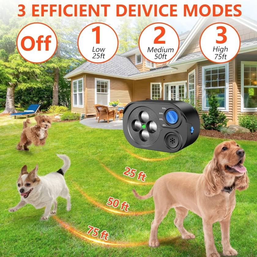 Ultraschall-Bellstoppgerät, Hunde-Abwehrgerät, Lärmverhinderungstrainingsgerät, Automatisches Bellstoppgerät für Hunde Ultraschall-Antibellgerät