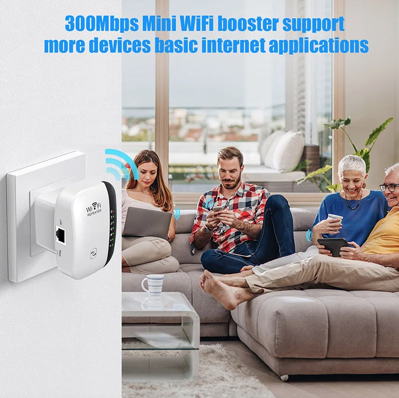WLAN-Repeater Drahtloser Signalverstärker Erweiterter Netzwerkverstärker Heimrouter Durch die Wand Schlafzimmer Empfangen Bewegen