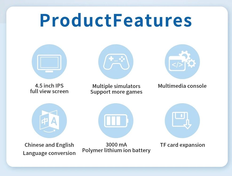Entdecken Sie POWKIDDY X39pro tragbare Videospielkonsole 4,3 Zoll IPS großer Bildschirm Retro-Spiele PS1-Unterstützung