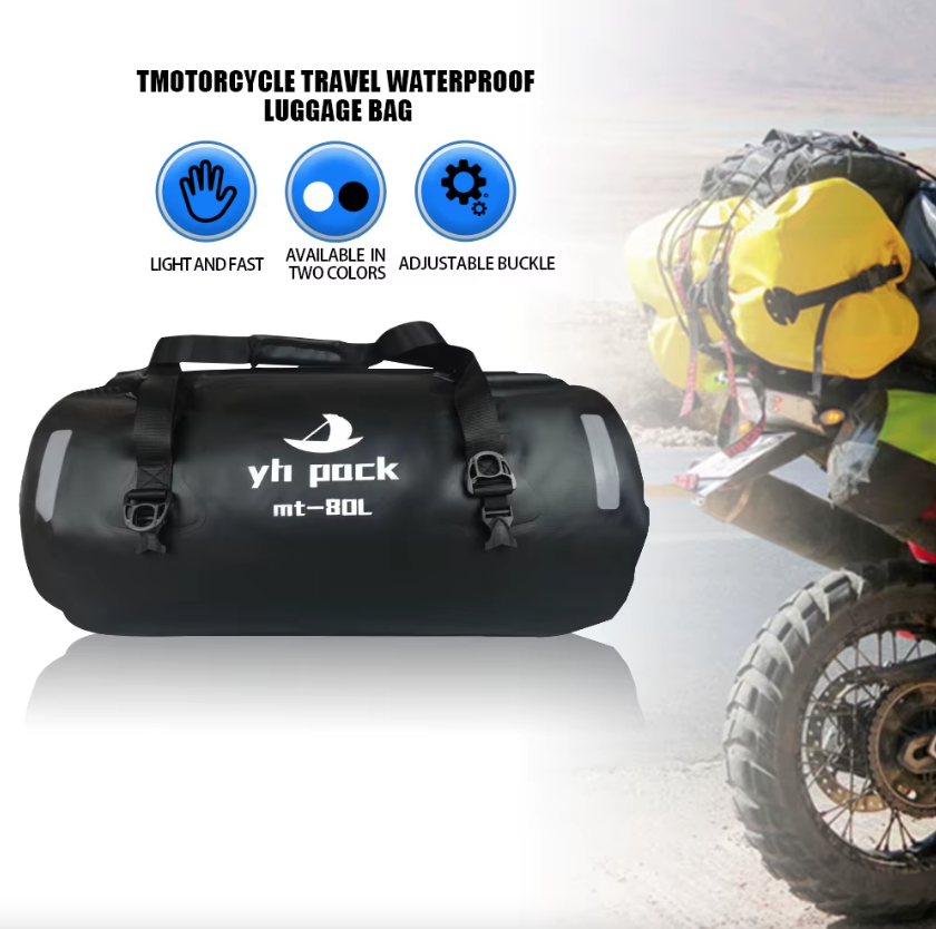 Motorradtasche wasserdicht MTB Bike Gepäckträgertasche hinten Reisegepäckträger tragbarer Sattelsitz Fahrradzubehör 40L/80L