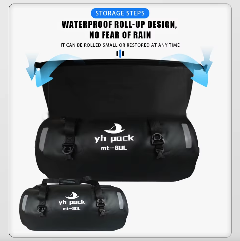 Motorradtasche wasserdicht MTB Bike Gepäckträgertasche hinten Reisegepäckträger tragbarer Sattelsitz Fahrradzubehör 40L/80L