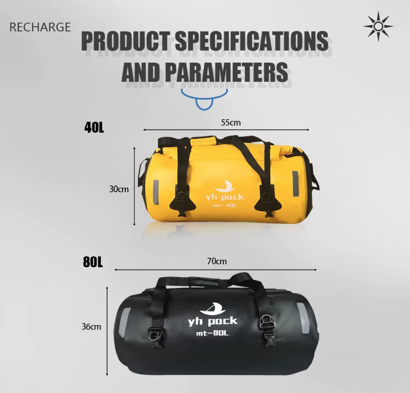 Motorradtasche wasserdicht MTB Bike Gepäckträgertasche hinten Reisegepäckträger tragbarer Sattelsitz Fahrradzubehör 40L/80L